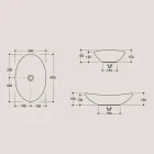 Ovale wastafel in glanzend keramiek Made in Italy - Jumper Viadurini