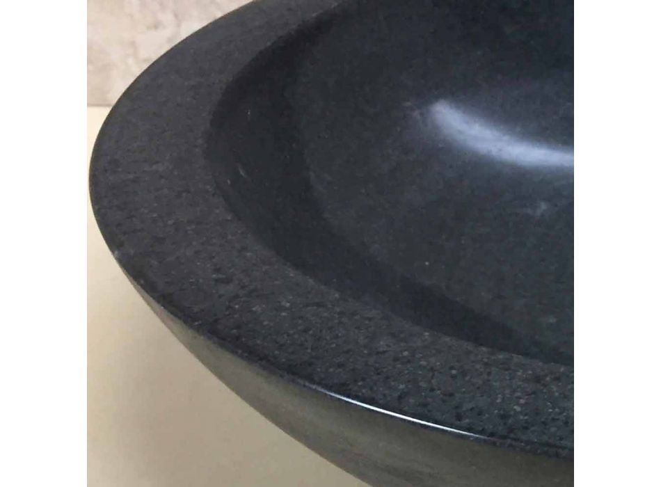 Design aanrecht wastafel in zwarte Ziva natuursteen Viadurini