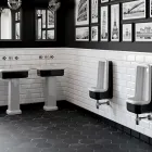 Rechthoekige keramische aanrechtwastafel - Holly Viadurini