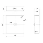Vierkante opzetwastafel in roestvrij staal in verschillende afwerkingen - Calendula Viadurini