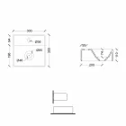 Vierkant of rechthoekig modern design keramische wastafel gemaakt in Italië - Act Viadurini