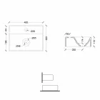 Vierkant of rechthoekig modern design keramische wastafel gemaakt in Italië - Act Viadurini