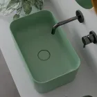 Wastafel van keramiek Verkrijgbaar in verschillende kleuren Made in Italy - Mand Viadurini