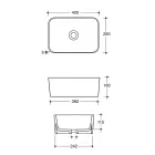 Wastafel van keramiek Verkrijgbaar in verschillende kleuren Made in Italy - Mand Viadurini