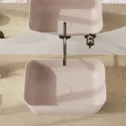 Wastafel van keramiek Verkrijgbaar in verschillende kleuren Made in Italy - Mand Viadurini