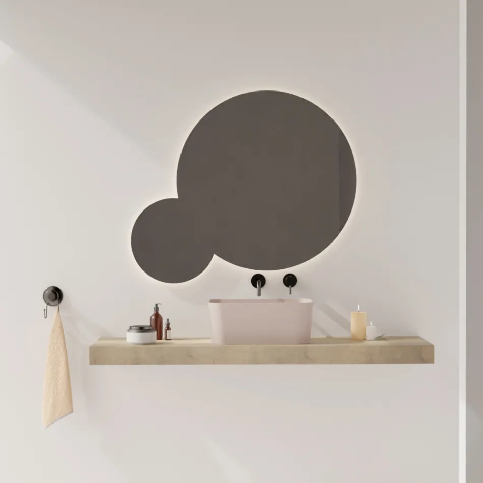 Wastafel van keramiek Verkrijgbaar in verschillende kleuren Made in Italy - Mand Viadurini