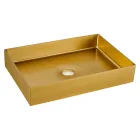 Rechthoekige aanrechtwastafel van roestvrij staal in verschillende afwerkingen - Camellia Viadurini