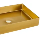 Rechthoekige aanrechtwastafel van roestvrij staal in verschillende afwerkingen - Camellia Viadurini