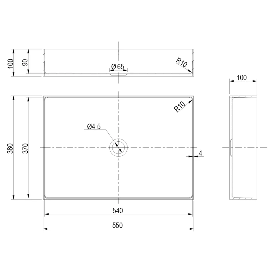 Rechthoekige aanrechtwastafel van roestvrij staal in verschillende afwerkingen - Camellia Viadurini