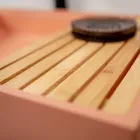 Rechthoekige opzetwastafel gemaakt van Mali Orange Terrazzo - Azalea Viadurini