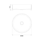 Ronde opzetwastafel in roestvrij staal in verschillende afwerkingen - Fiordaliso Viadurini