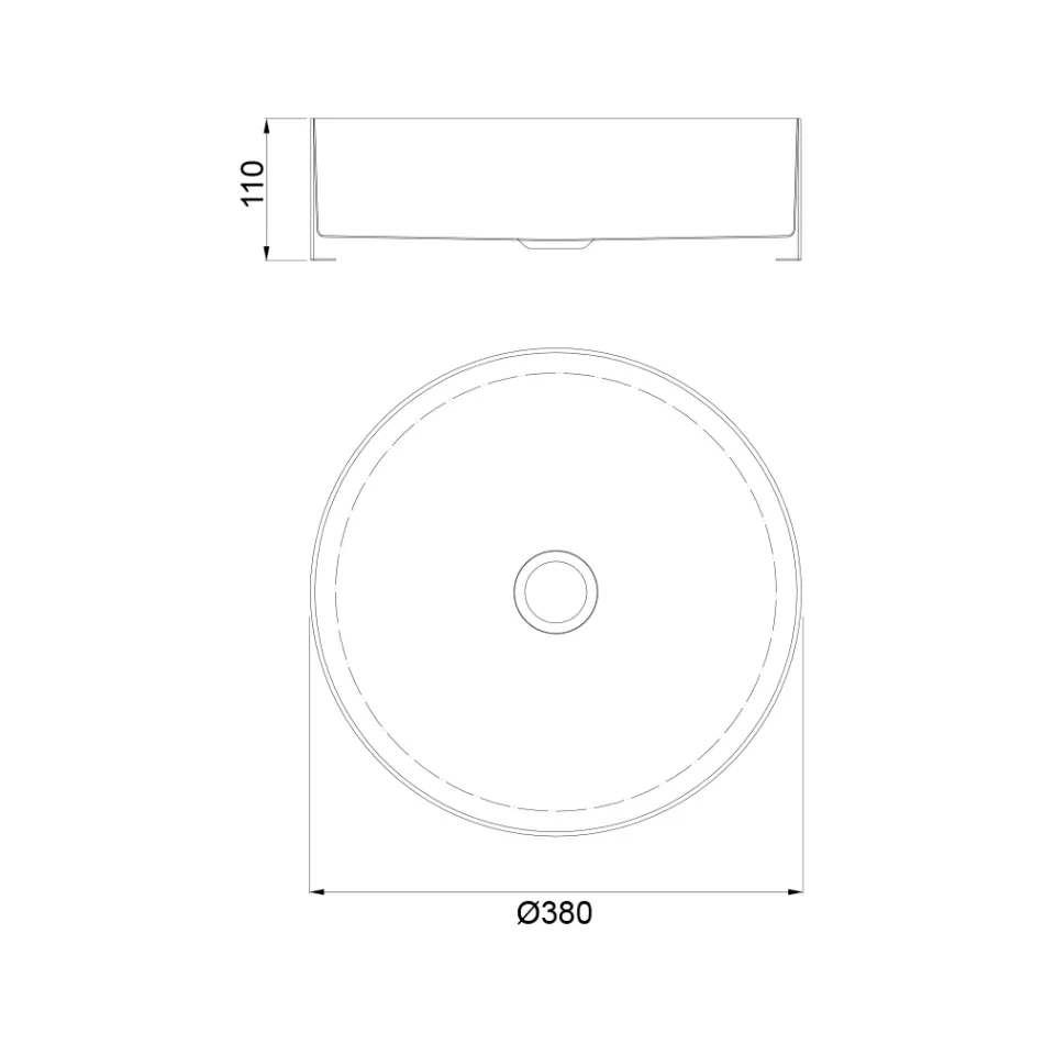 Ronde opzetwastafel in roestvrij staal in verschillende afwerkingen - Fiordaliso Viadurini