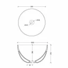 Rond wasbak in wit keramiek of gekleurde Star Round50 Viadurini