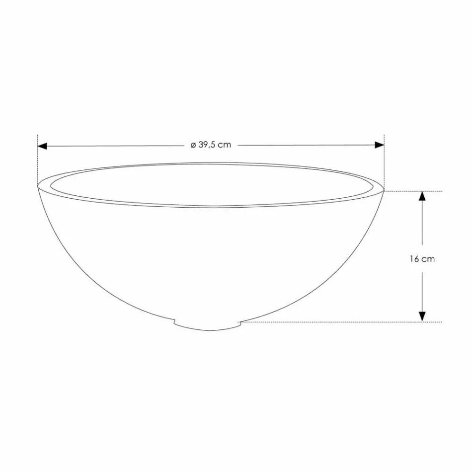 Ronde aanrechtwastafel in harsoptiek witte afwerking - Circle Viadurini