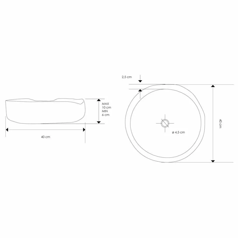 Moderne aanrecht wastafel in natuurlijk gepolijst natuurlijk teak - Zino Viadurini