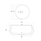 Ronde opzetwastafel van cement en hars - Ibisco Viadurini