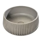 Ronde opzetwastafel van cement en hars - Ibisco Viadurini