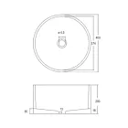 Ronde opzetwastafel gemaakt van Mali Orange Terrazzo - Azalea Viadurini