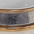 Ontwerp semi-verzonken gootsteen in handgemaakte vuurlei in Italië, Manilo Viadurini