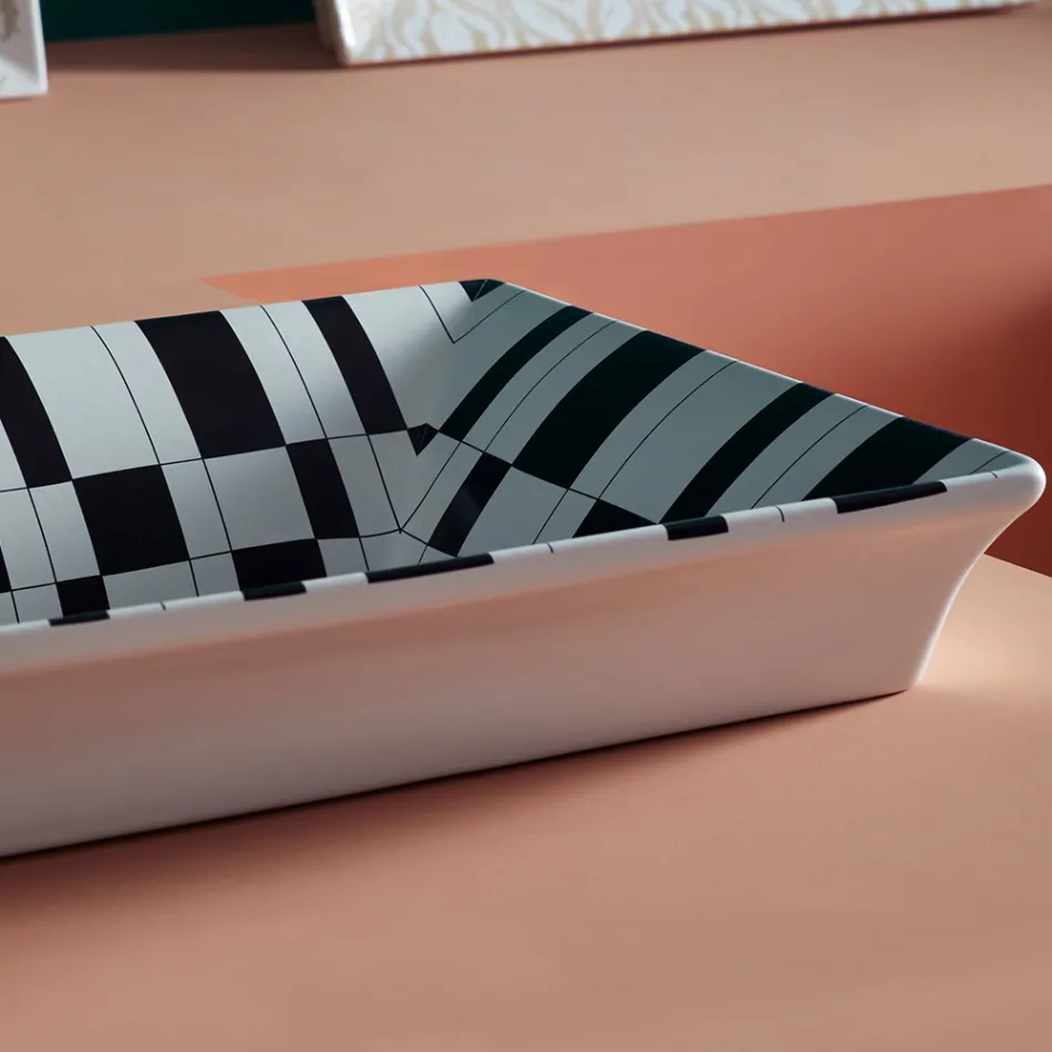 Half verzonken wastafel in vuurklei met verschillende afwerkingen Made in Italy - Ultima Viadurini