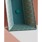 Half verzonken wastafel in vuurklei met verschillende afwerkingen Made in Italy - Ultima Viadurini