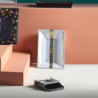 Half verzonken wastafel in vuurklei met verschillende afwerkingen Made in Italy - Ultima Viadurini