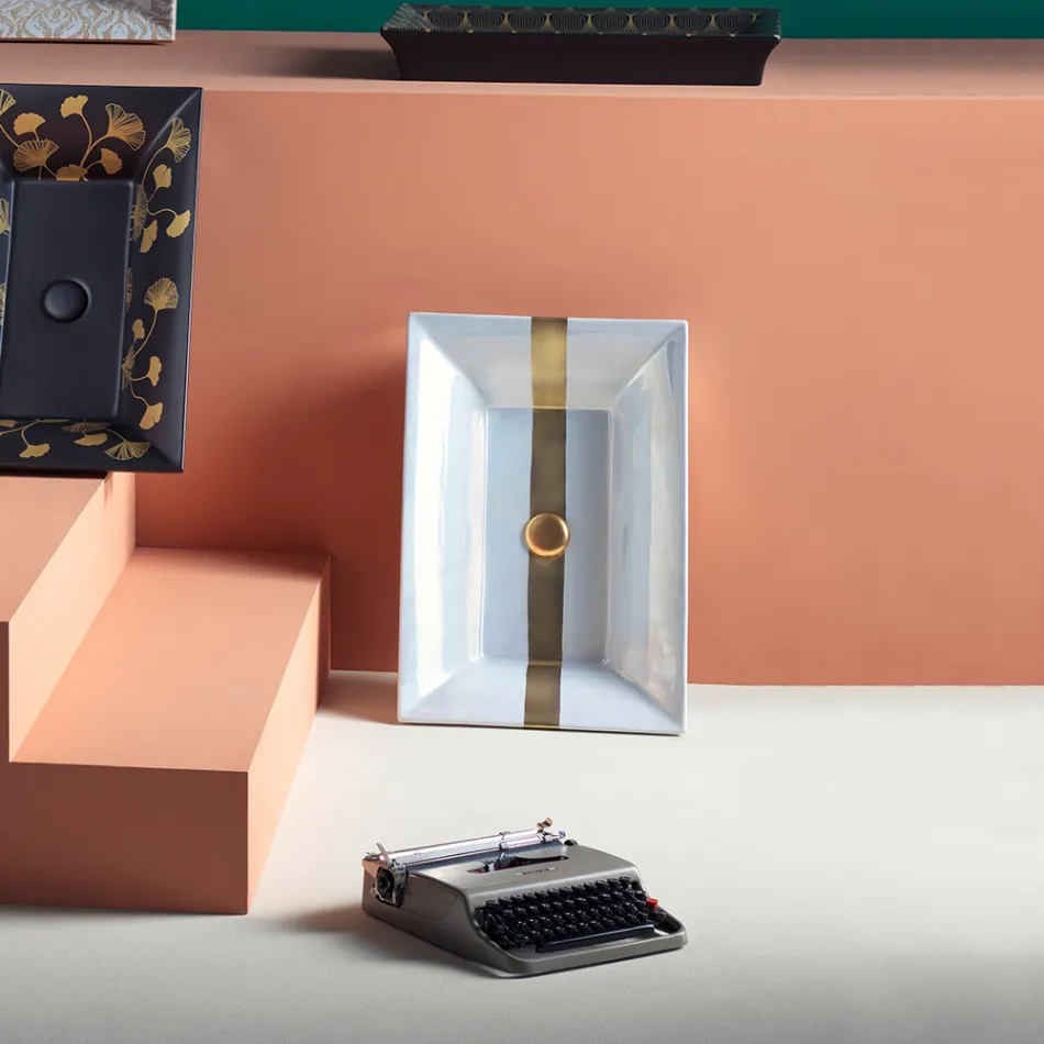 Half verzonken wastafel in vuurklei met verschillende afwerkingen Made in Italy - Ultima Viadurini