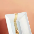 Half verzonken wastafel in vuurklei met verschillende afwerkingen Made in Italy - Ultima Viadurini