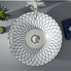 Half verzonken wastafel in Fire Clay in verschillende afwerkingen Made in Italy - Capatosta Viadurini