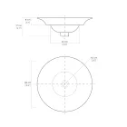 Half verzonken wastafel in topkwaliteit Frans porselein - Pausa Viadurini