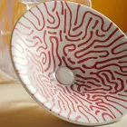 Half verzonken wastafel in topkwaliteit Frans porselein - Pausa Viadurini