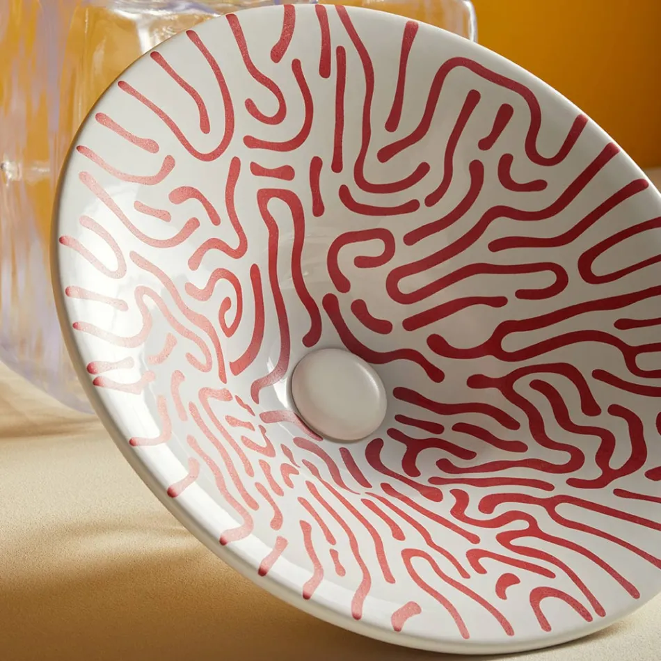 Half verzonken wastafel in topkwaliteit Frans porselein - Pausa Viadurini