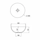 Sferische keramische aanrecht wastafel Ø40cm Gemaakt in Leivi, Italië Viadurini