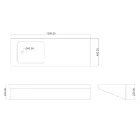 Moderne hangende wastafel met wandmeubel, gezadeld gemaakt in Italië Viadurini