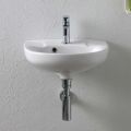 Klassiek vormgegeven witte keramische wandwastafel met één gat - Silica