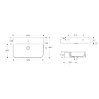 Wandhangende keramische wastafel met optionele handdoekhouder Made in Italy - Graffa Viadurini