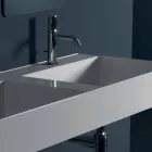 Wastafel in modern design keramische Zon 120x45 cm Made in Italy Viadurini