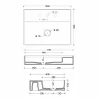 Wastafel in de Zon 60x45 cm keramische modern design, made in Italy Viadurini