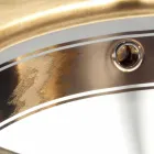 Barokke gootsteen ondergedompeld in vuurklei en goud gemaakt in Italië, Egeïsch Viadurini