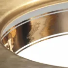 Barokke gootsteen ondergedompeld in vuurklei en goud gemaakt in Italië, Egeïsch Viadurini