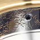 Barok onderbouwwastafel in vuurklei en platina gemaakt in Italië, Aegean Viadurini