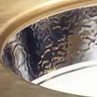 Barok onderbouwwastafel in vuurklei en platina gemaakt in Italië, Aegean Viadurini