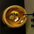 Design ronde aanrecht wastafel in verguld Italië Elisa keramiek Viadurini