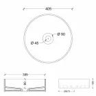 round wastafel in moderne keramische Cirkel van de Zon diameter 40 cm Viadurini