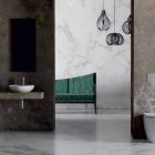 Ronde aanrecht wastafel in keramiek Made in Italy voor de badkamer - Omarance Viadurini