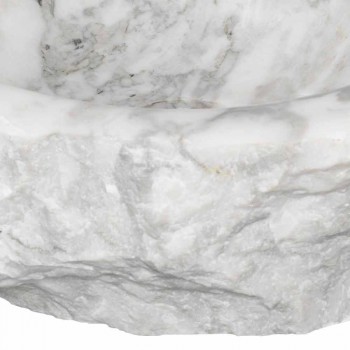Ronde Carrara marmeren aanrecht wastafel gemaakt in Italië - Canova