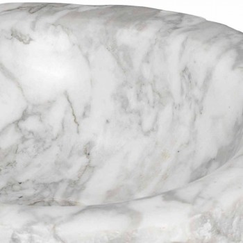Ronde Carrara marmeren aanrecht wastafel gemaakt in Italië - Canova