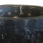 Ronde aanrecht wastafel in ruwe zwarte marquinia marmer gemaakt in Italië - Bernini Viadurini