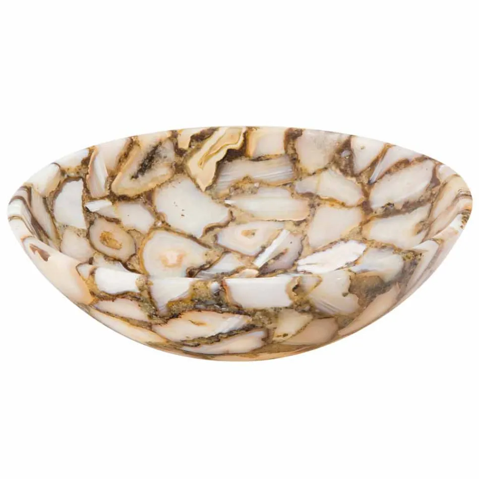 Aanrecht ronde steen steun agaat Mila, enkel stuk Viadurini