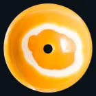 Rond wastafel in oranje onyx Aris Viadurini